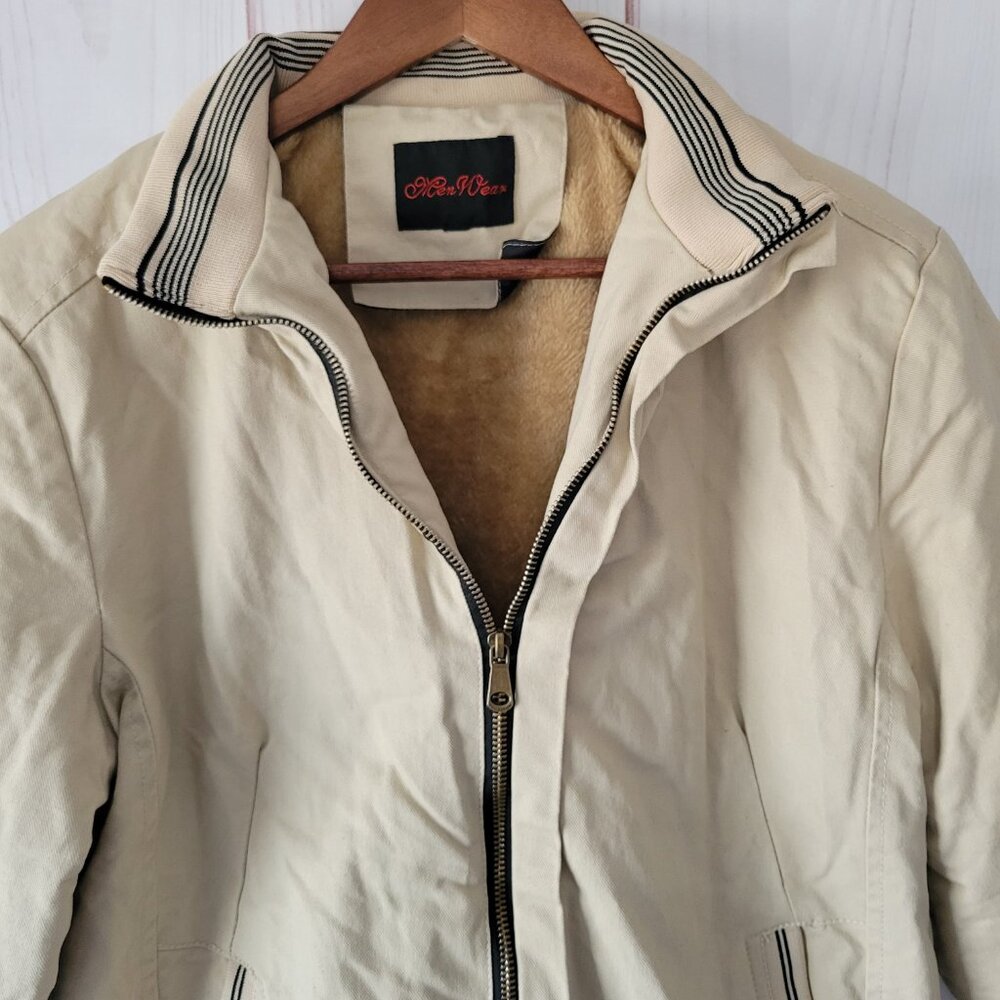 Vintage Men Wear Chore Coat Jacket, 100% Cotton, Lined, Insulated, Sm Zip Front - Picture 3 of 8